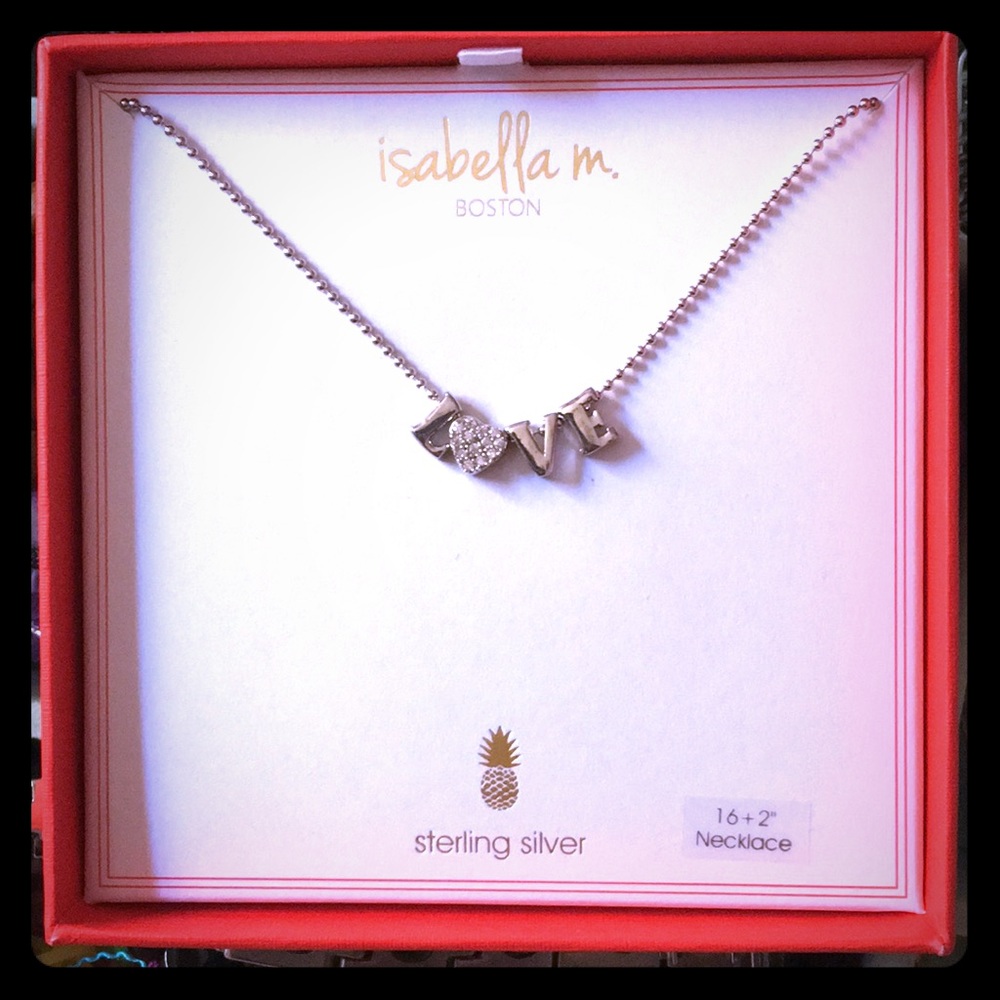 Love Sterling Silver Isabella M Necklace